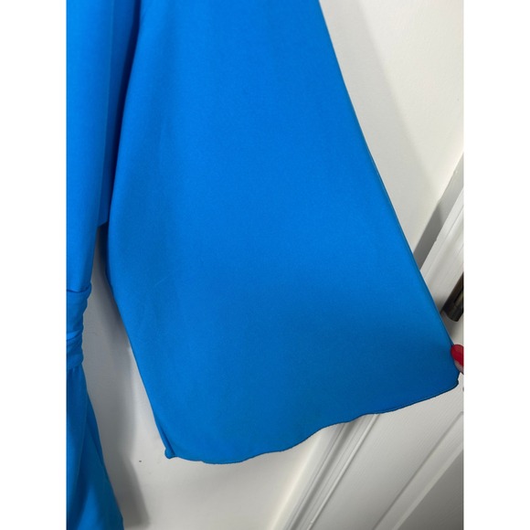 Y2K Babydoll Top Blue Ruched Empire Waist Women's S Fairy Flowy CSC Studio USA‎ - Picture 5 of 9